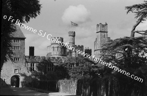 LISMORE CASTLE  TOWERS WITH HOUSE FLAG